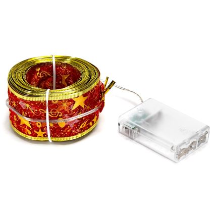 Aigostar - LED-Lichterkette 20xLED/3xAA 2 m warmweiß rot