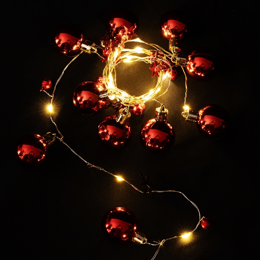 Aigostar - LED-Lichterkette 20xLED/3xAA 2m warmweiß