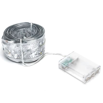 Aigostar - LED  Lichterkette 20xLED/3xAA 2 m warmweiß silber