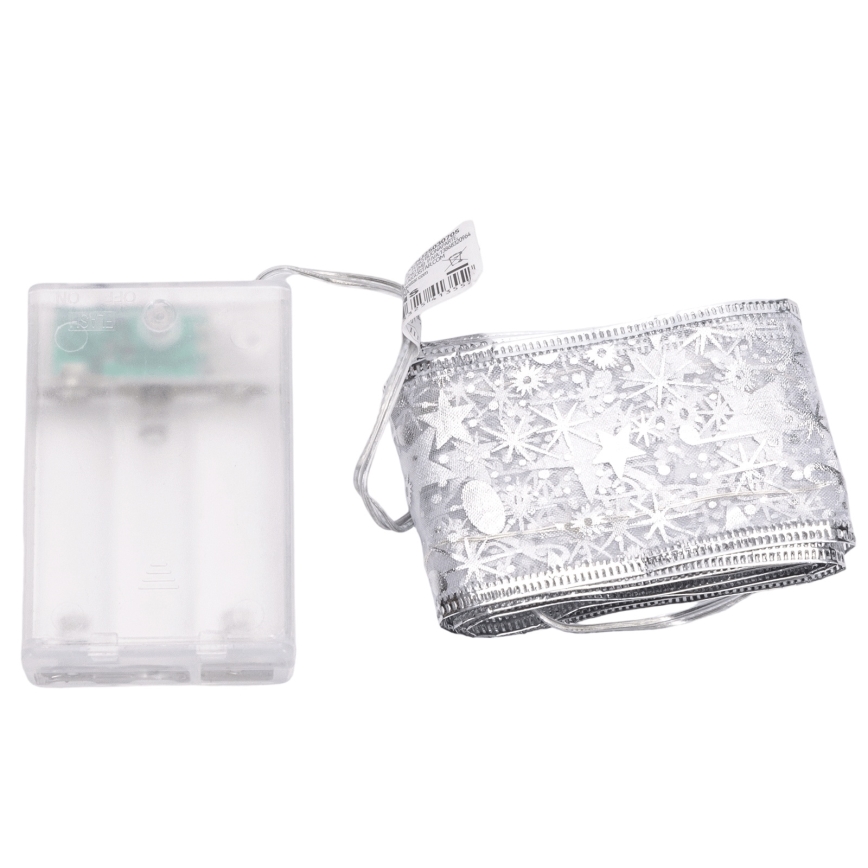 Aigostar - LED  Lichterkette 20xLED/3xAA 2 m warmweiß silber