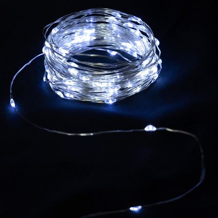 Aigostar - LED-Lichterkette 30 LEDs/3×AA 3,3 m Kaltweiß