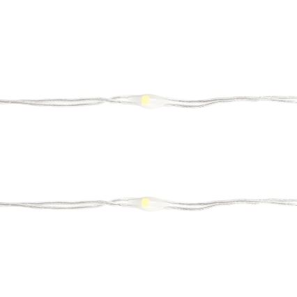 Aigostar - LED-Lichterkette 50 LEDs, 3× AA, 5,3 m, kaltweiß