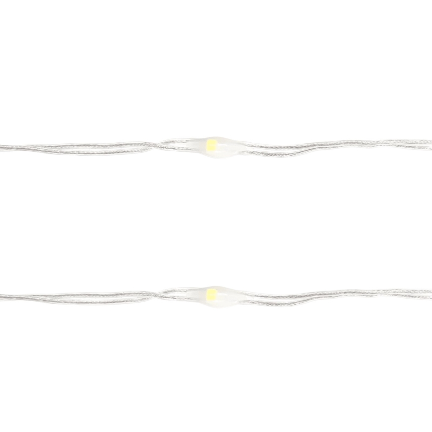 Aigostar - LED-Lichterkette 50 LEDs, 3× AA, 5,3 m, kaltweiß