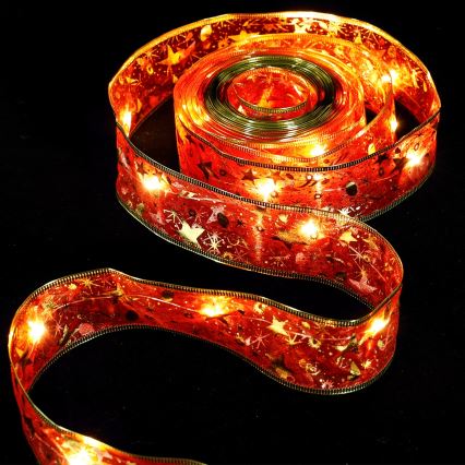 Aigostar - LED-Lichterkette 50xLED/3xAA 5m warmweiß/rot