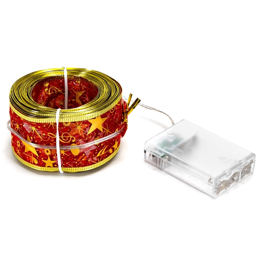 Aigostar - LED-Lichterkette 50xLED/3xAA 5m warmweiß/rot