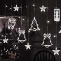 Aigostar - LED-Lichterkette für den Außenbereich 120 LEDs / 8 Funktionen 3 x 0,6 m IP44 kaltweiß + Fernbedienung