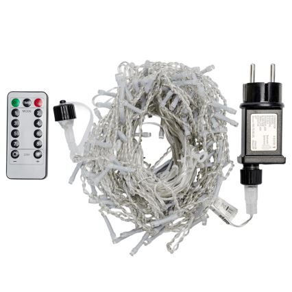 Aigostar - LED-Außen-Weihnachtslichterkette 150 LEDs/6W/230V/8 Funktionen 1,5x1m IP44 warmweiß + Fernbedienung