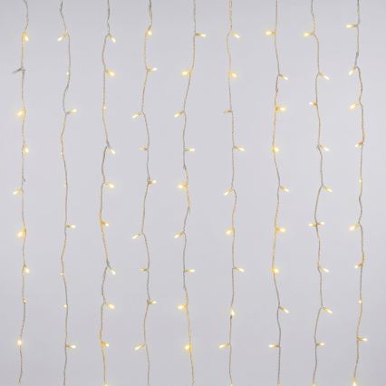 Aigostar - LED-Außen-Weihnachtslichterkette 372xLED/8 Funktionen 3xAA 6x1,2m IP44 warmweiß