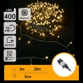 Aigostar - LED-Lichterkette für den Außenbereich, 400 LEDs, 8 Funktionen, 23 m, IP44, warmweiß