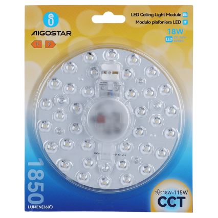 Aigostar - LED-Magnetmodul, 18W, 230V, 3000/4000/6500K