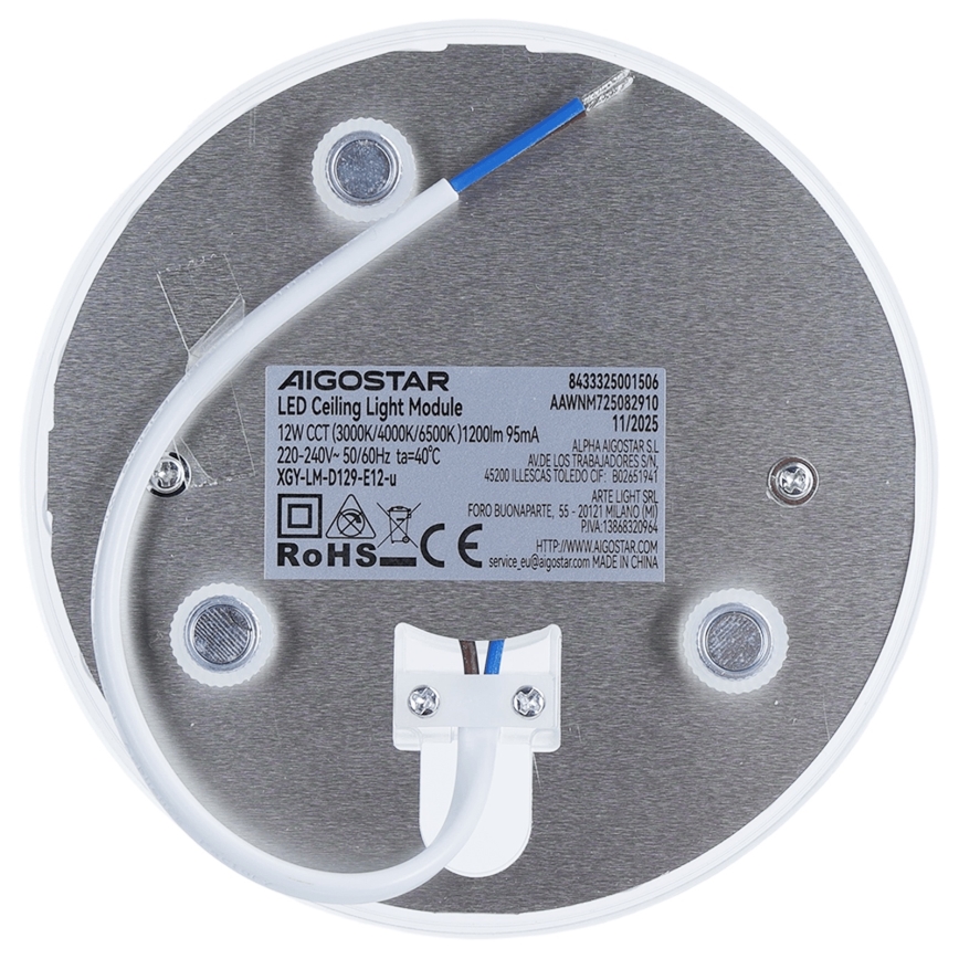 Aigostar - LED-Magnetmodul LED/12W/230V 3000/4000/6500K
