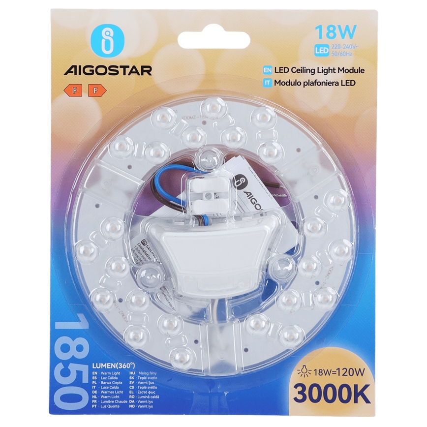 Aigostar - LED-Magnetmodul LED/18W/230V 3000K