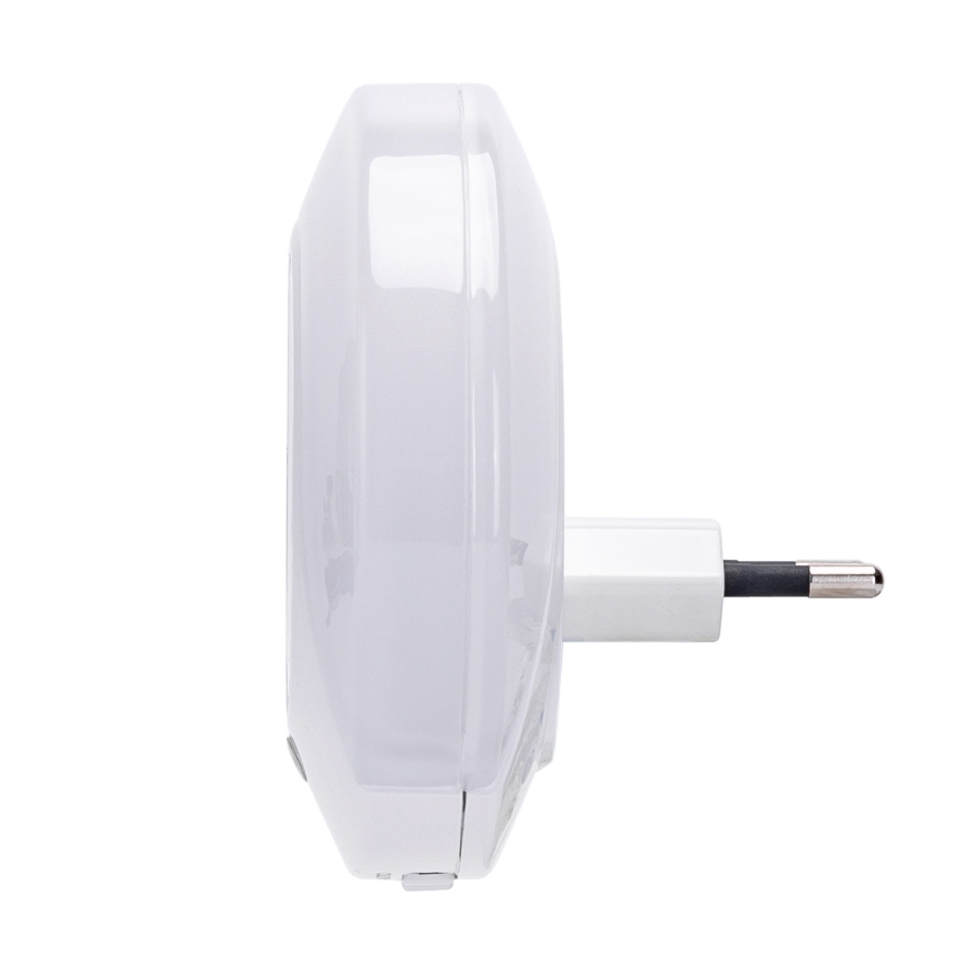 Aigostar - LED-Nachtlicht mit Dämmerungssensor für die Steckdose mit USB LED/0,4W/230V