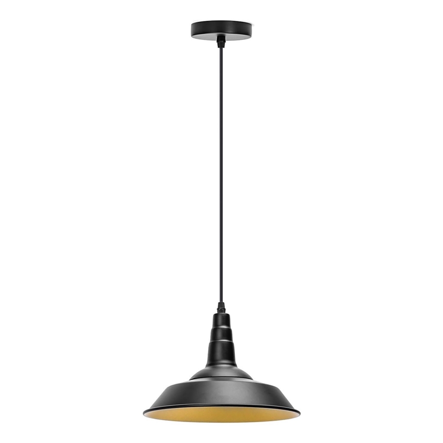 Aigostar - LED-Pendelleuchte an Stahlseil 1xE27/60W/230V Ø 36 cm schwarz
