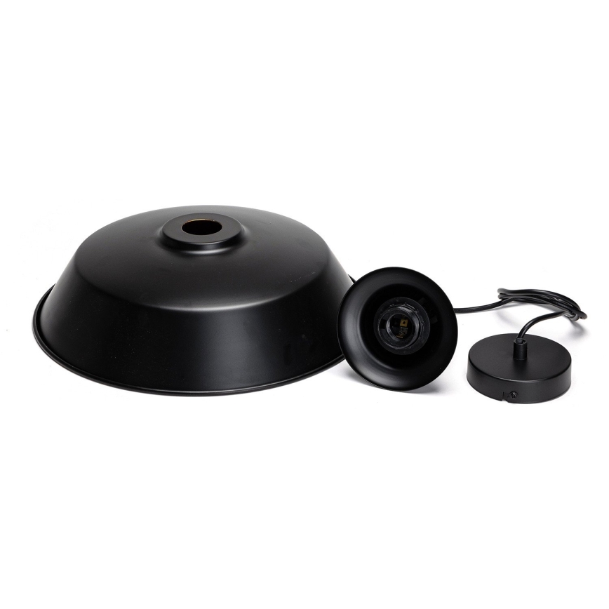 Aigostar - LED-Pendelleuchte an Stahlseil 1xE27/60W/230V Ø 36 cm schwarz
