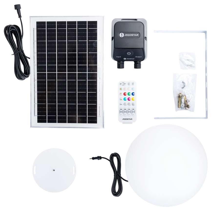 Aigostar - LED RGBW dimmbare MESH-Außenleuchte LED/35W/3,7V 4000mAh 2700-6500K IP65 Ø 30 cm + Fernbedienung