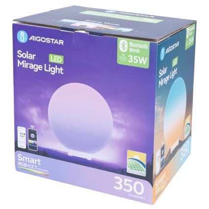 Aigostar - LED RGBW dimmbare MESH-Außenleuchte LED/35W/3,7V 4000mAh 2700-6500K IP65 Ø 30 cm + Fernbedienung