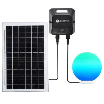 Aigostar - LED RGB dimmbare Außenleuchte MESH LED/35W/3,7V 4000mAh 2700-6500K IP65 Ø 50 cm