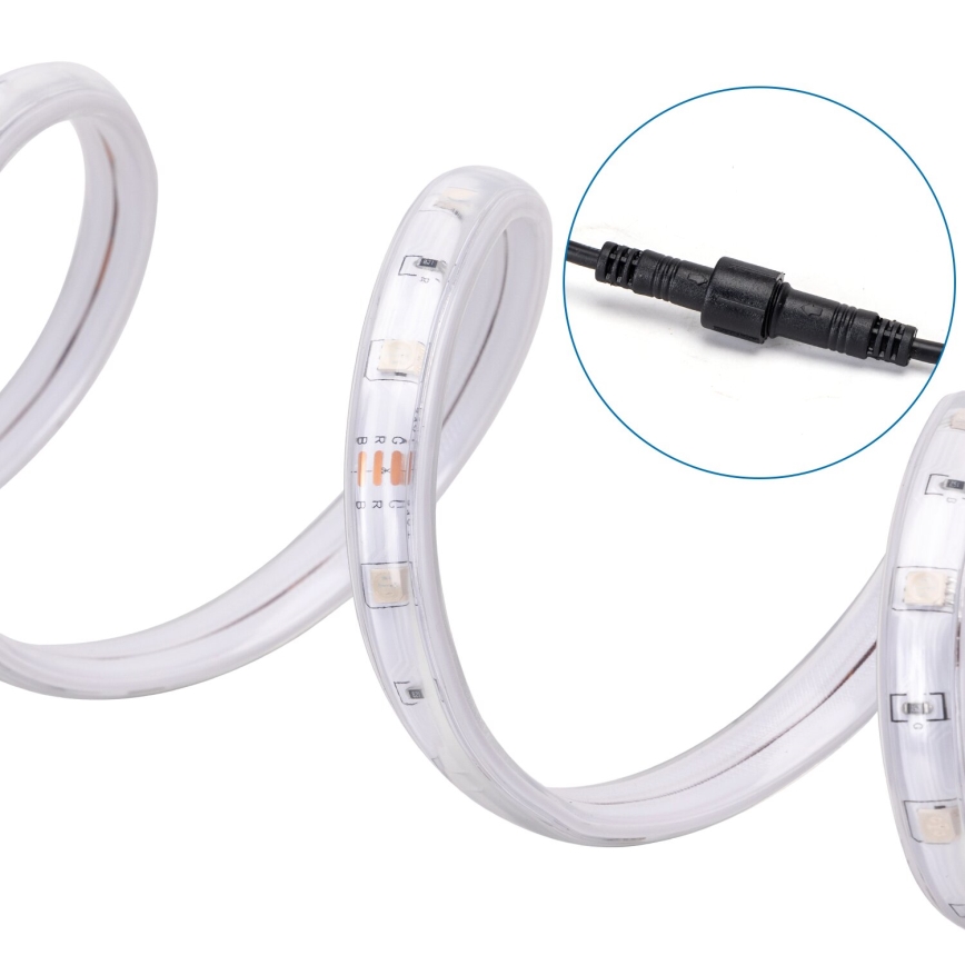 Aigostar - LED RGB Dimmbarer Solarstreifen LED/1,6W/3,2V 5 m IP65 1800 mAh + Fernbedienung