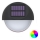 Aigostar - LED RGB Solar-Wandleuchte LED/1W/1,2V schwarz IP44