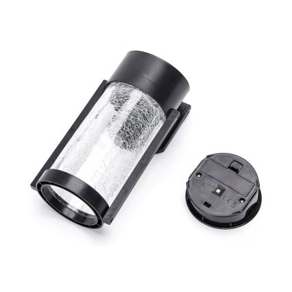 Aigostar - LED RGB Solar-Wandleuchte LED/2W/1,2V 300 mAh schwarz IP44