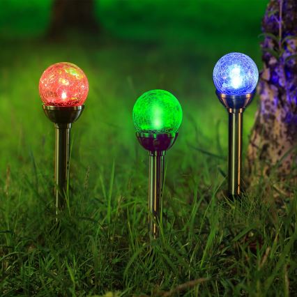 Aigostar - LED-RGB-Solarleuchte LED/0,08W/2V IP44 200 mAh