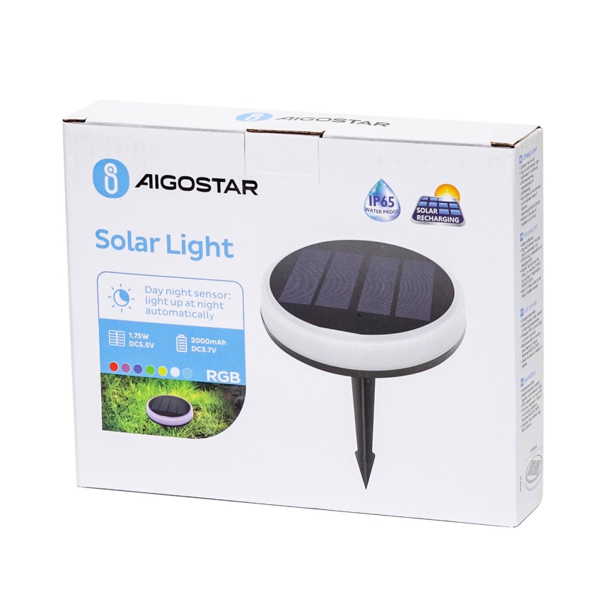 Aigostar - LED-RGB-Solarleuchte LED/0,6W/3,7V IP65