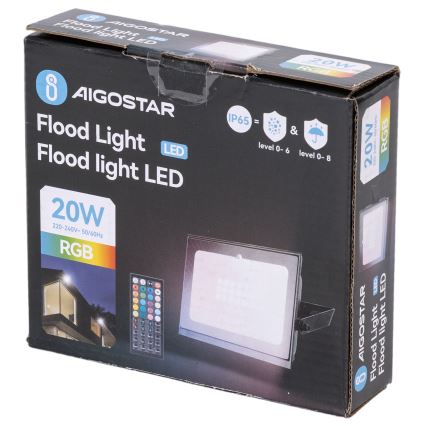 Aigostar - RGB-LED-Strahler LED/10W/230V IP65 + Fernbedienung