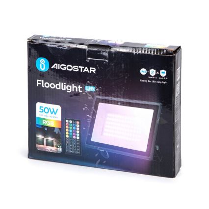 Aigostar - LED-RGB-Strahler LED/50W/230V IP65 + Fernbedienung