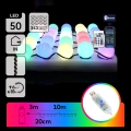 Aigostar - LED RGBIC Dekorative Lichterkette 50xLED/5W/USB 10 m mehrfarbig