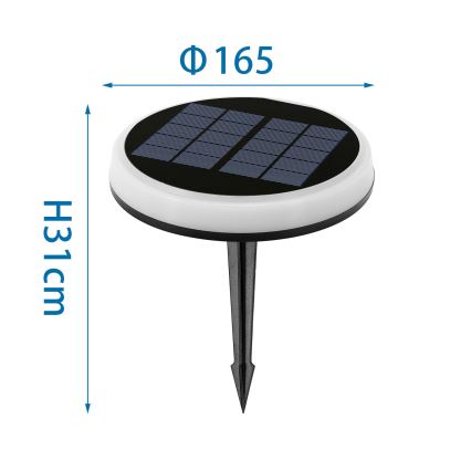Aigostar - LED RGBIC Solarleuchte LED/0,6W/3,7V IP65
