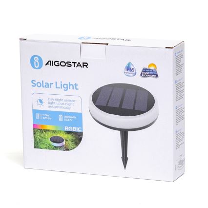 Aigostar - LED RGBIC Solarleuchte LED/0,6W/3,7V IP65
