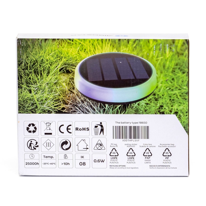 Aigostar - LED RGBIC Solarleuchte LED/0,6W/3,7V IP65