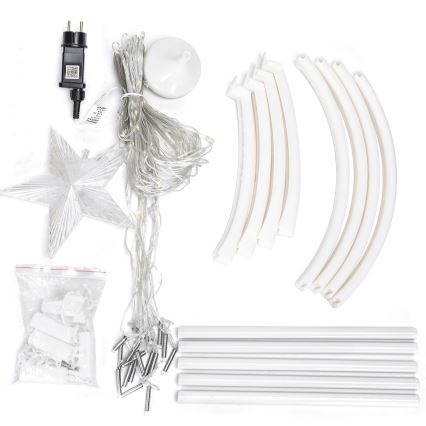 Aigostar - LED RGBICW Außen-Weihnachtsdekoration 165xLED/230V 1,8m IP44 + Fernbedienung