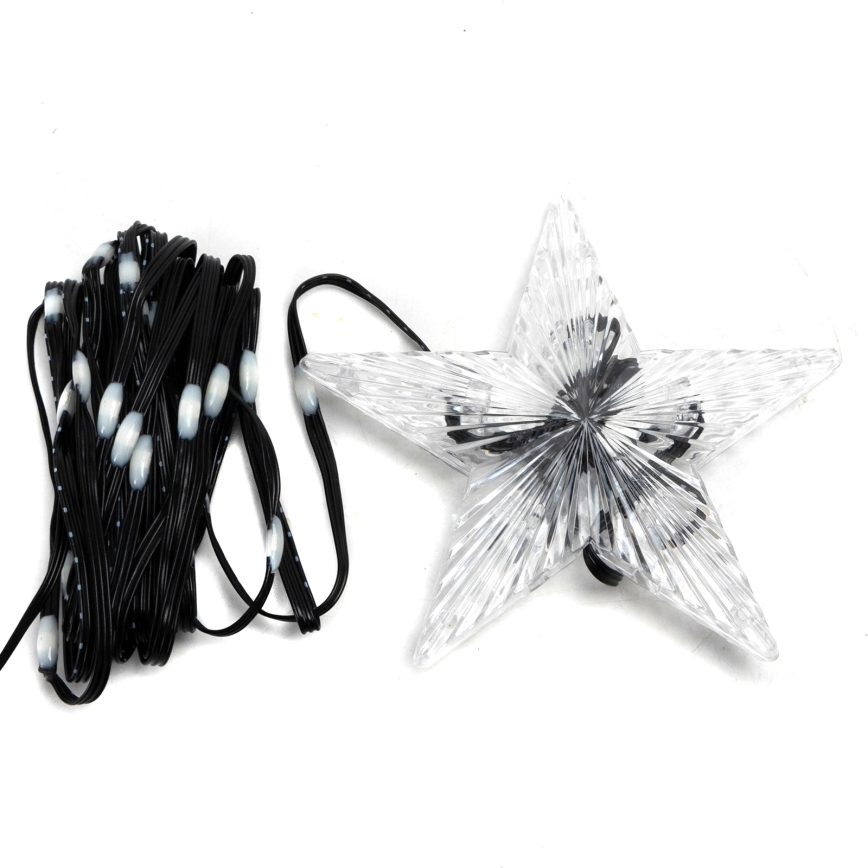 Aigostar - LED RGBICW Outdoor-Weihnachts-Lichterkette 50 LEDs 5 m IP44 + Fernbedienung