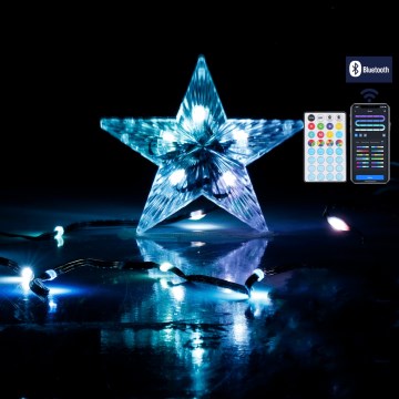 Aigostar - LED RGBICW Outdoor-Weihnachts-Lichterkette 50 LEDs 5 m IP44 + Fernbedienung