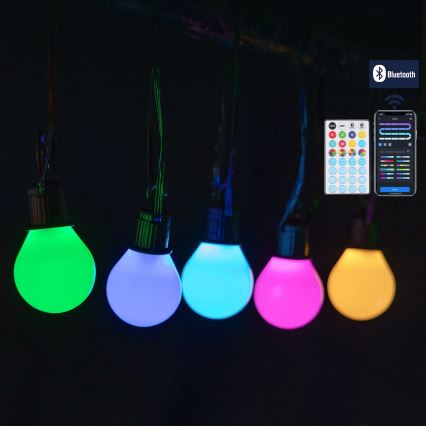 Aigostar - LED RGBICW Smart-Außen-Lichterkette MESH 25xLED 5 m IP44 + Fernbedienung