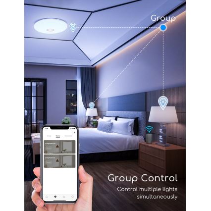 Aigostar - LED RGBW dimmbare Deckenleuchte 18W/230V Ø 34 cm Wi-Fi
