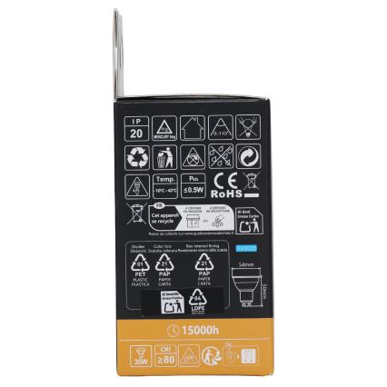 Aigostar - LED RGBW dimmbares GU10-Leuchtmittel, 4,8 W / 230 V, 3000 K + Fernbedienung