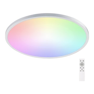 Aigostar - LED RGBW dimmbare Badezimmer-Deckenleuchte LED/24W/230V 3000-6500K Ø 42 cm IP44 + Fernbedienung
