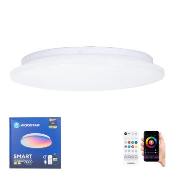 Aigostar - LED RGBW dimmbare Badezimmer-Deckenleuchte MESH Smart LED/18W/230V 3000-6500K IP44 + Fernbedienung
