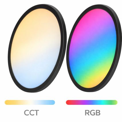 Aigostar - LED RGBW dimmbare Deckenleuchte MESH LED/36W/230V 3000-6500K schwarz + Fernbedienung