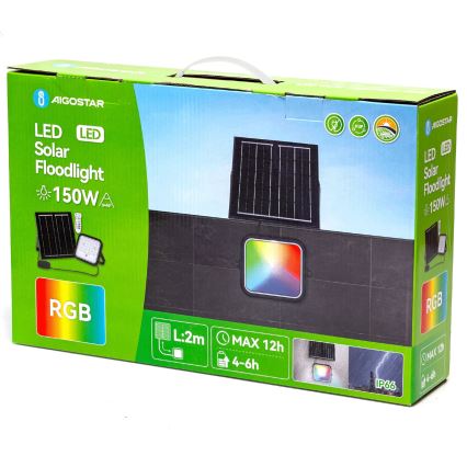 Aigostar - LED RGBW dimmbarer Solarstrahler LED/150W/3,4V IP66 12000 mAh + Fernbedienung