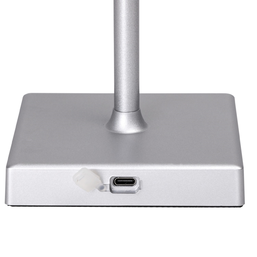 Aigostar - LED RGBW Außen dimmbare wiederaufladbare Tischlampe LED/4W/5V 3600mAh weiß/matter Chrom IP54