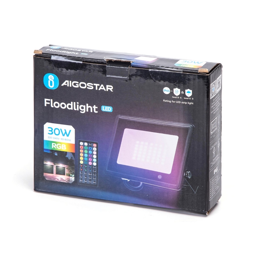 Aigostar - RGBW dimmbarer LED-Strahler 30W/230V IP65 + Fernbedienung