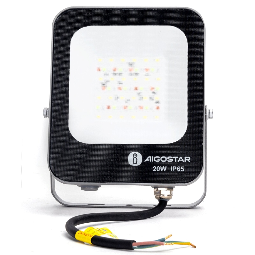 Aigostar - Dimmbarer LED-RGBW-Fluter MESH Smart LED/20W/230V 6500K IP65 + Fernbedienung