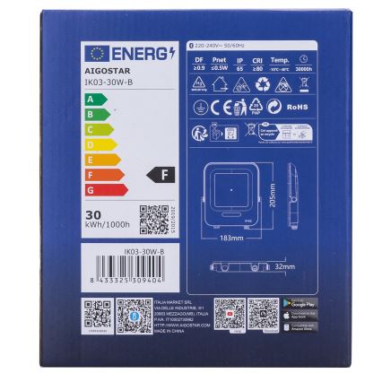 Aigostar - Dimmbarer LED-RGBW-Fluter MESH Smart LED/30W/230V 6500K IP65 + Fernbedienung