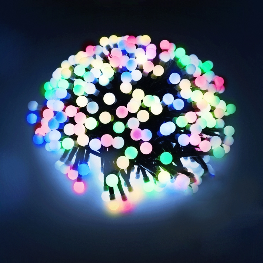 Aigostar - LED-Außen-Dekorationslichterkette, 100 LEDs / 8 Funktionen, 10 m, IP44, mehrfarbig