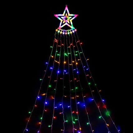 Aigostar - LED-Außen-Weihnachtsdekoration, 206 LEDs, 2 m, IP44, mehrfarbig