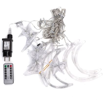 Aigostar - LED RGBY Außen-Weihnachtslichterkette 120xLED/8 Funktionen 3x0,6m IP44 mehrfarbig + Fernbedienung